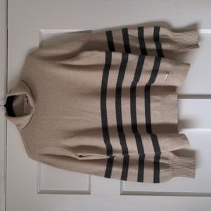 Michael Kors Sweater Womens Size M Beige Merino Wool Baby Alpaca Bell Sleeve